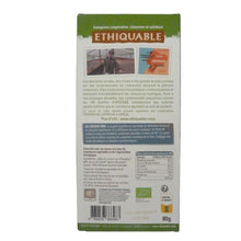 Cargar imagen en el visor de la galería, Detalle de la trasera de la tableta de cacao crudo al 70% de Ecuador. Ecológico y de Comercio Justo