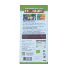 Cargar imagen en el visor de la galería, Trasera de la tableta de cacao crudo al 82% de Ecuador. Ecológico y de Comercio Justo