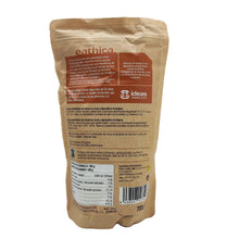 Cargar imagen en el visor de la galería, Trasera del paquete de cacao instantáneo bio y de Comercio Justo. Tamaño Familiar