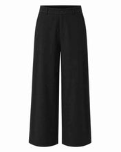 Cargar imagen en el visor de la galería, Pantalón recto pernera amplia negro de algodón orgánico y de Comercio Justo