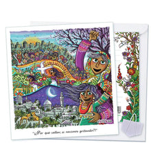 Cargar imagen en el visor de la galería, Postal tarjeta de felicitación Ekilikua, con ilustración original y la frase "¿Por qué callar si nacimos gritando?"