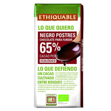 Cargar imagen en el visor de la galería, Chocolate Negro Postres 65% BIO
