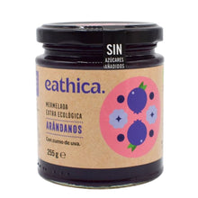 Cargar imagen en el visor de la galería, Mermelada extra ecológica de arándanos sin azúcares añadidos Eathica.