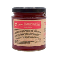 Cargar imagen en el visor de la galería, Trasera Mermelada extra bio de fresas sin azúcares añadidos Eathica