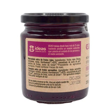 Cargar imagen en el visor de la galería, Trasera Mermelada extra ecológica de frutos rojos sin azúcares añadidos Eathica