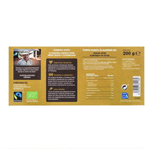 Cargar imagen en el visor de la galería, Turrón blando de almendra BIO de Comercio Justo. Parte trasera del envase