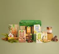 Cesta de Comercio Justo vegana y con productos ecológicos