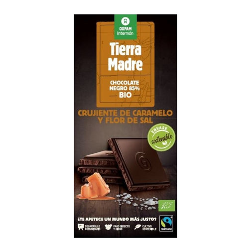 Chocolate negro 85% crujiente de caramelo y flor de sal