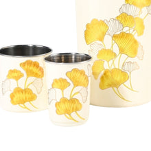 Cargar imagen en el visor de la galería, Vaso Gingko Acero Inoxidable. India
