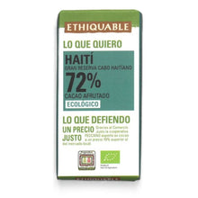 Cargar imagen en el visor de la galería, Mini tableta de chocolate negro Haití Gran reserva 72% de Comercio Justo y agricultura ecológica
