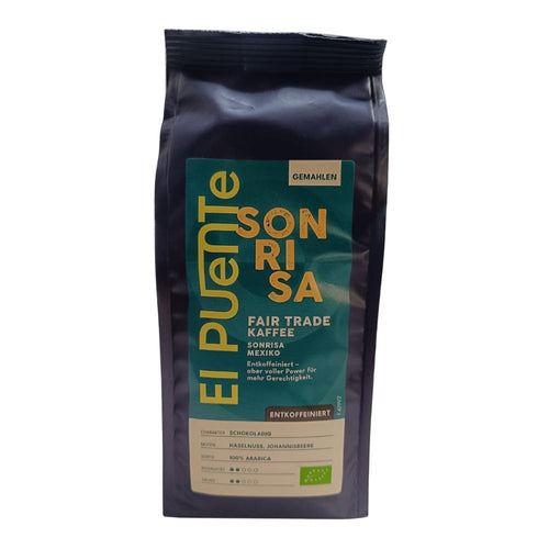 Café descafeinado BIO 100% arábica de Comercio Justo, procedente de México