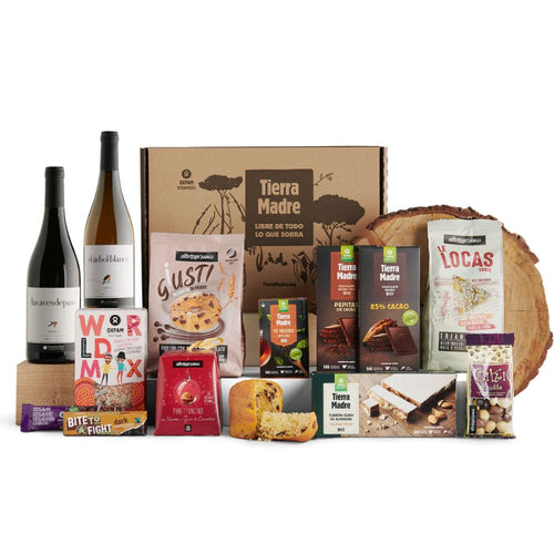 Cesta de Navidad de productos de Comercio Justo Cosmos