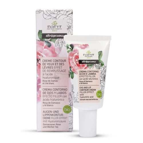 Contorno de ojos y labios rosa de damasco BIO Natyr