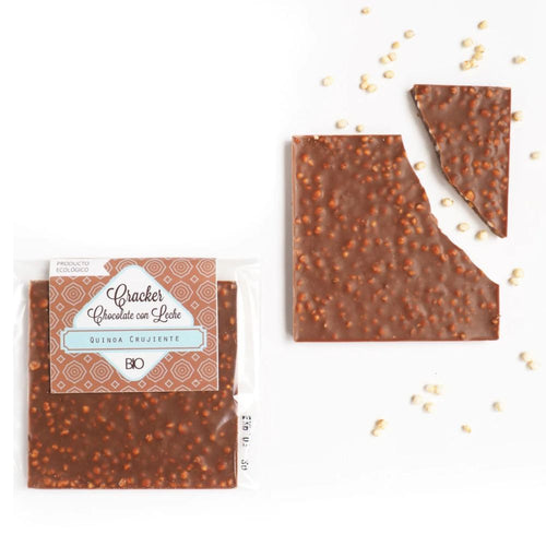 Cracker de chocolate con leche BIO de Comercio Justo