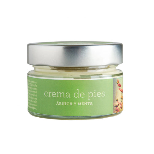 Frasco de crema de pies de árnica y menta EcoEko.