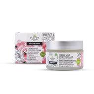 Crema facial con ácido hialurónico, de rosa de damasco y té blanco. BIO y de Comercio Justo
