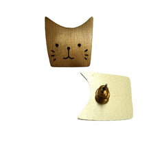 Cargar imagen en el visor de la galería, Pendientes gato de latón. Comercio Justo India
