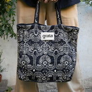 Bolso acolchado estampado de algodón orgánico y de Comercio Justo