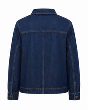 Cargar imagen en el visor de la galería, Chaqueta vaquera en denim de algodón orgánico y de Comercio Justo - vista trasera
