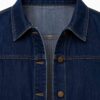 Cargar imagen en el visor de la galería, Chaqueta vaquera en denim de algodón orgánico y de Comercio Justo - detalles costuras y botones
