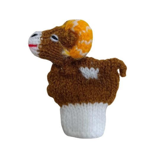 Marioneta dedo carnero alpaca. Perú