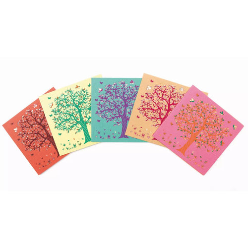 Tarjeta árbol de la vida colores surtidos.