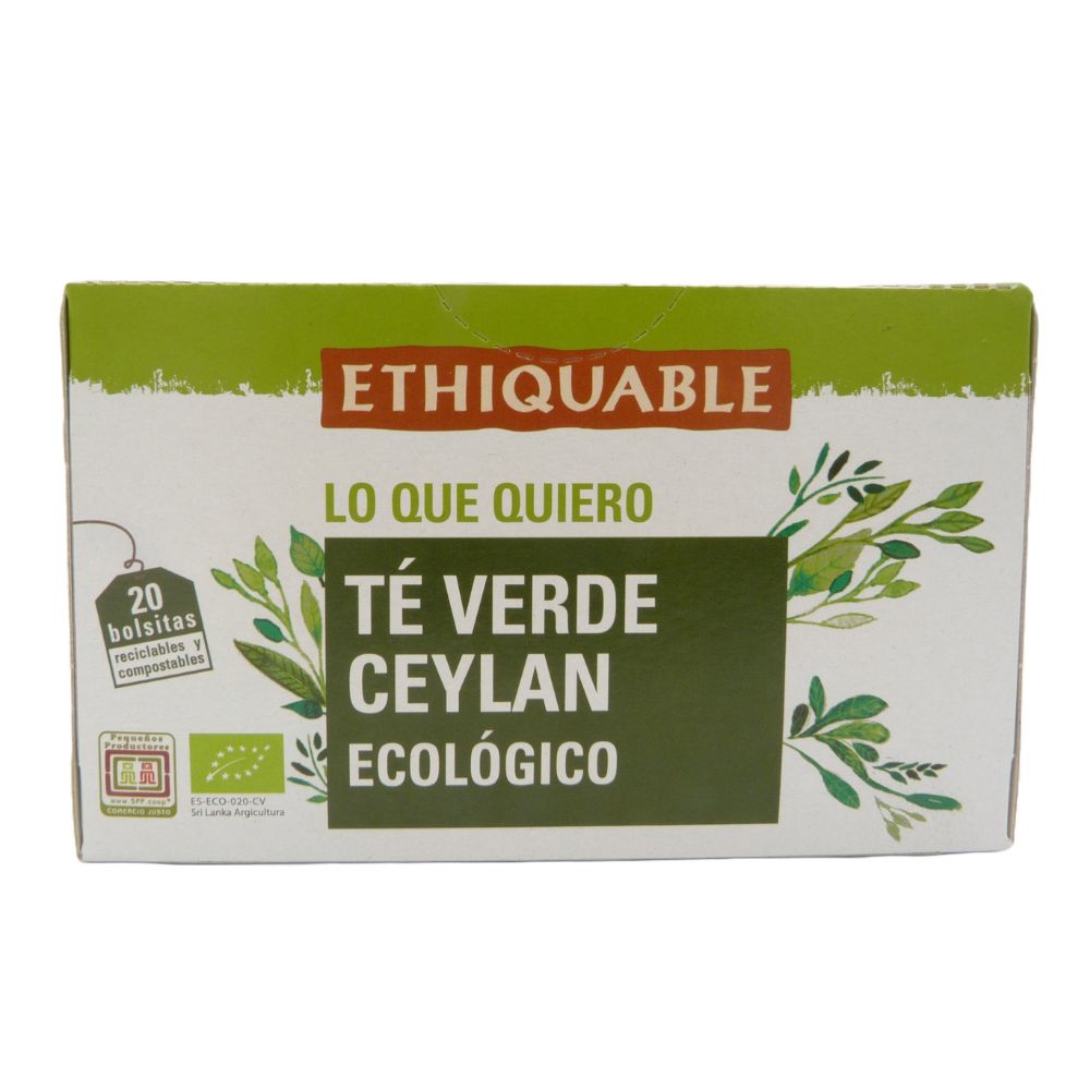 Té verde 100% de agricultura ecológica y de Comercio Justo