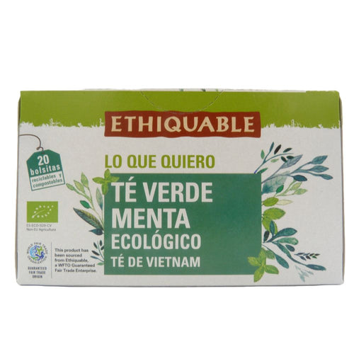 Té verde con menta de Vietnam, ecológico y de Comercio Justo