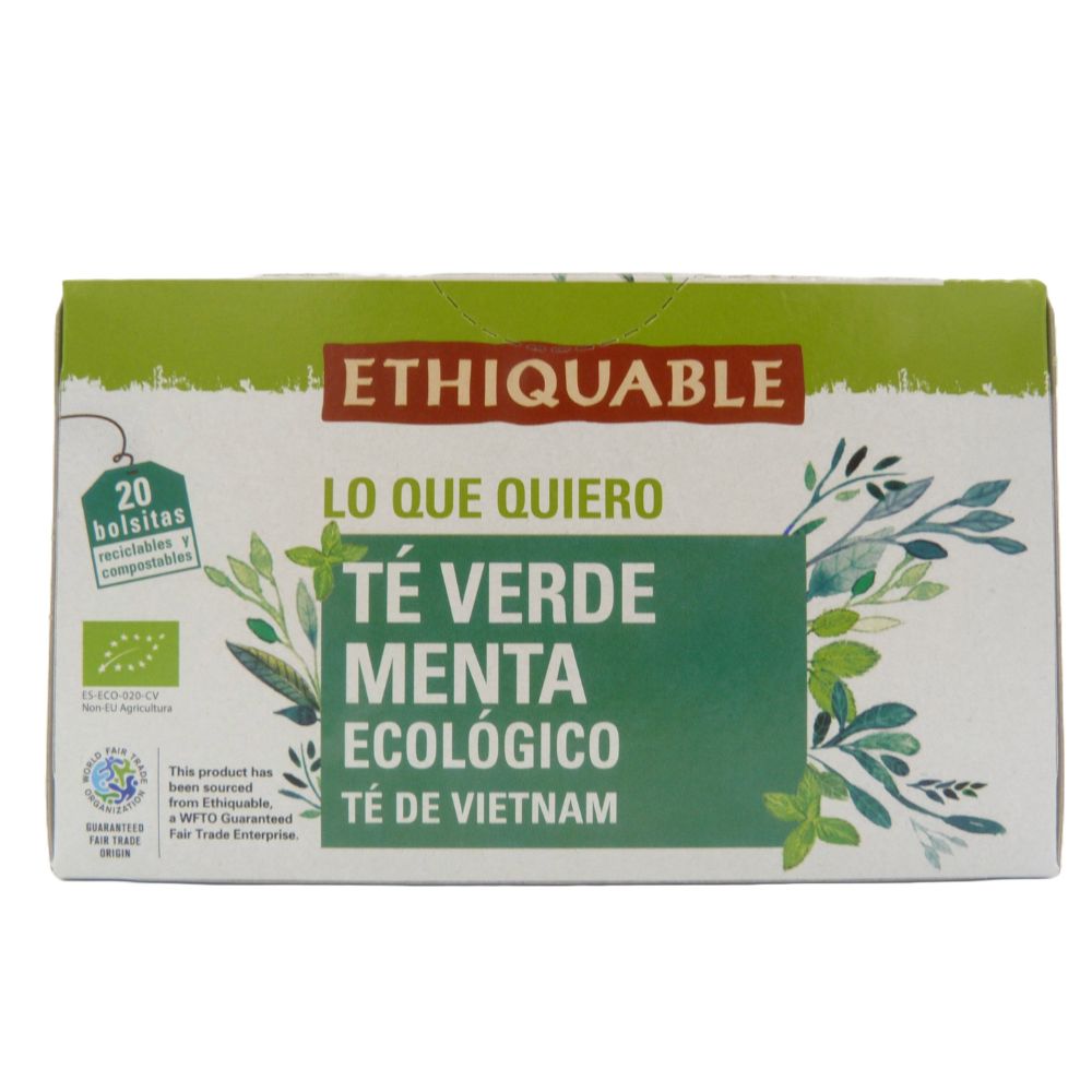 Té verde con menta de Vietnam, ecológico y de Comercio Justo