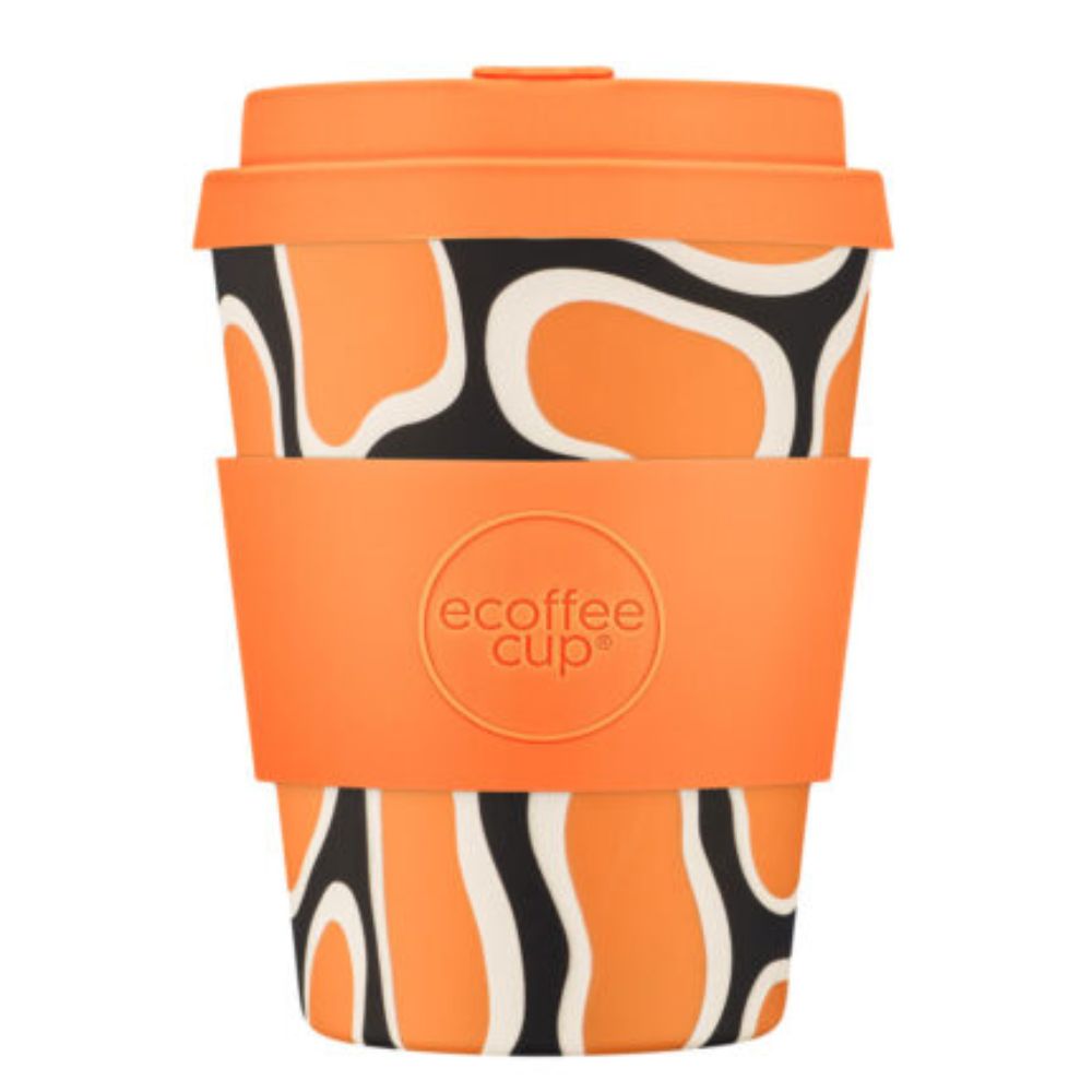 Vaso reutilizable naranja ecoffee