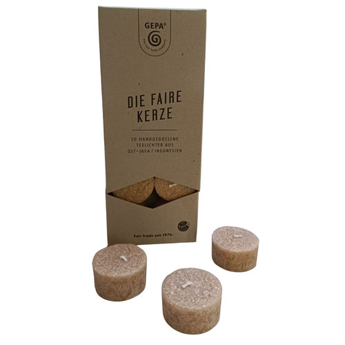 velita de aceite vegetal de Comercio Justo