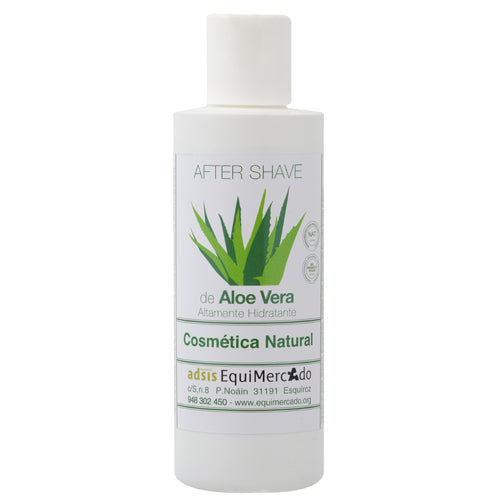 Aftershave de aloe vera, altamente hidratante. Comercio Justo y BIO