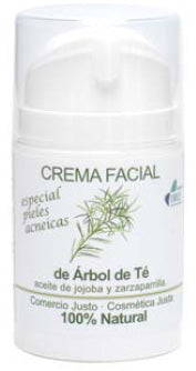 Crema facial antiacné de Árbol de Té de Comercio Justo