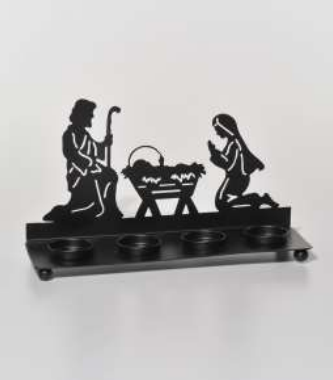 Misterio de Comercio Justo candelero metal. India