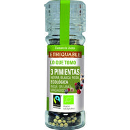 Pimienta en grano blanca, negra y rosa BIO Comercio Justo