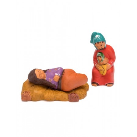 Belén de Comercio Justo con madre dormida. Perú