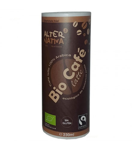 Café latte. Bebida de café con leche BIO y de Comercio Justo