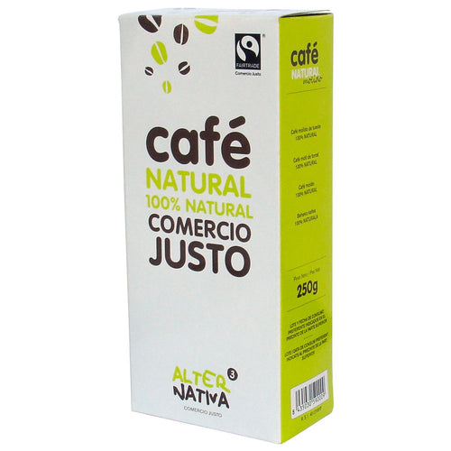 Café Natural de Comercio Justo, mezcla de robusta y arábica