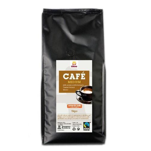 Café MEDIUM 1kg en grano de Comercio Justo