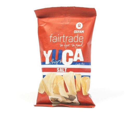 Chips de yuca natural, con su toque de sal. De Comercio Justo