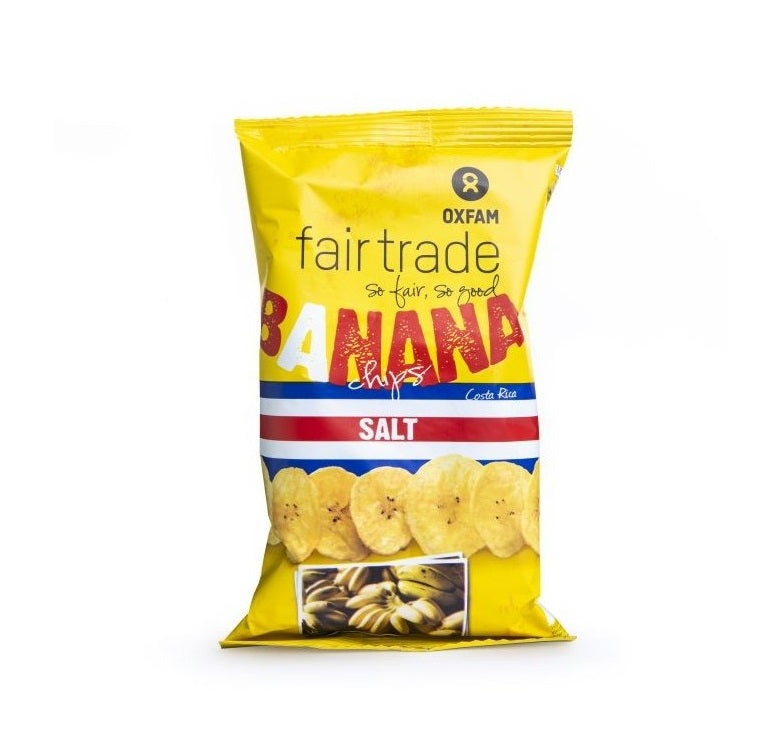 Chips de plátano frito con sal de Comercio Justo