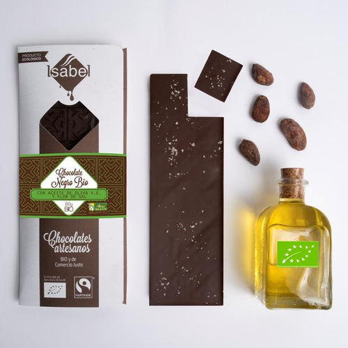 Chocolate negro BIO con FLOR DE SAL de Comercio Justo