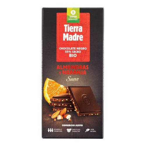 Chocolate negro almendras y naranja BIO