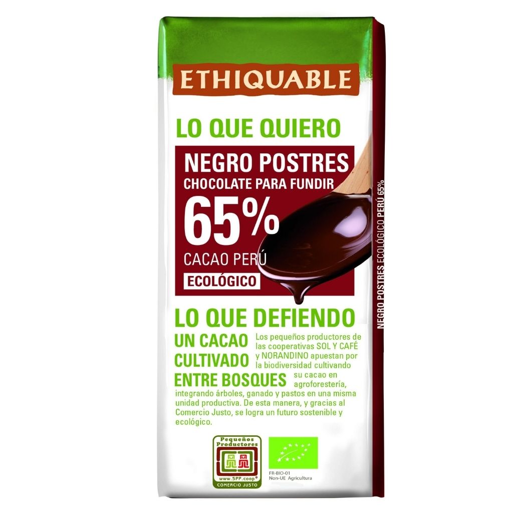 Chocolate Negro Postres 65% BIO