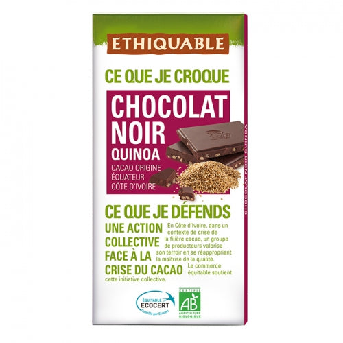 Chocolate Negro con QUINOA BIO y de Comercio Justo