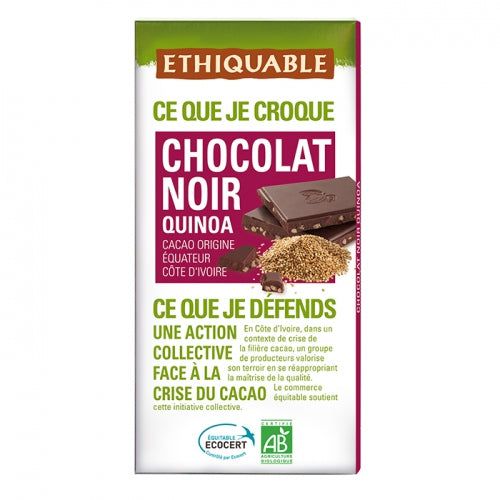 Chocolate Negro con QUINOA BIO y de Comercio Justo