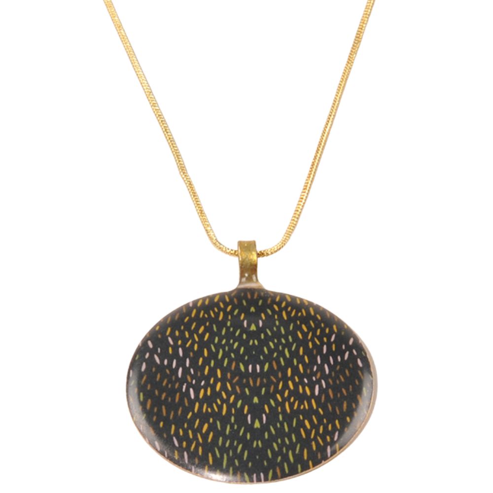 Colgante metal jaspeado Comercio Justo India
