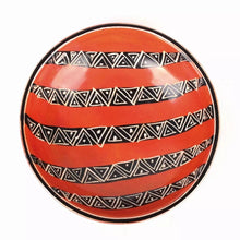 Cargar imagen en el visor de la galería, Cuenco esteatita naranja y negro. Kenia
