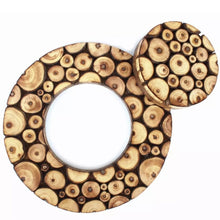 Cargar imagen en el visor de la galería, Salvamanteles de madera de mango (detalle de cómo se separa en dos partes). Comercio Justo
