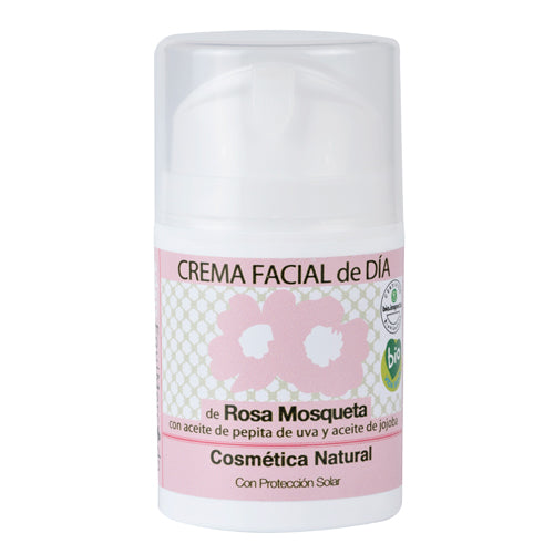 Crema facial de día de rosa mosqueta de Comercio Justo